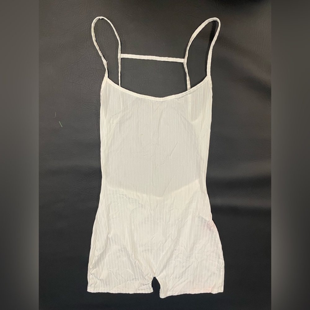 Women’s white backless bodysuit